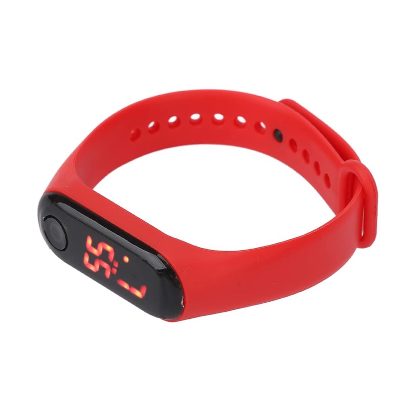 woobles Mini Children Electronic Watch Red LED Simple Student Sports Electronic Watch with Silicone Watch Band(Red) - Image 2